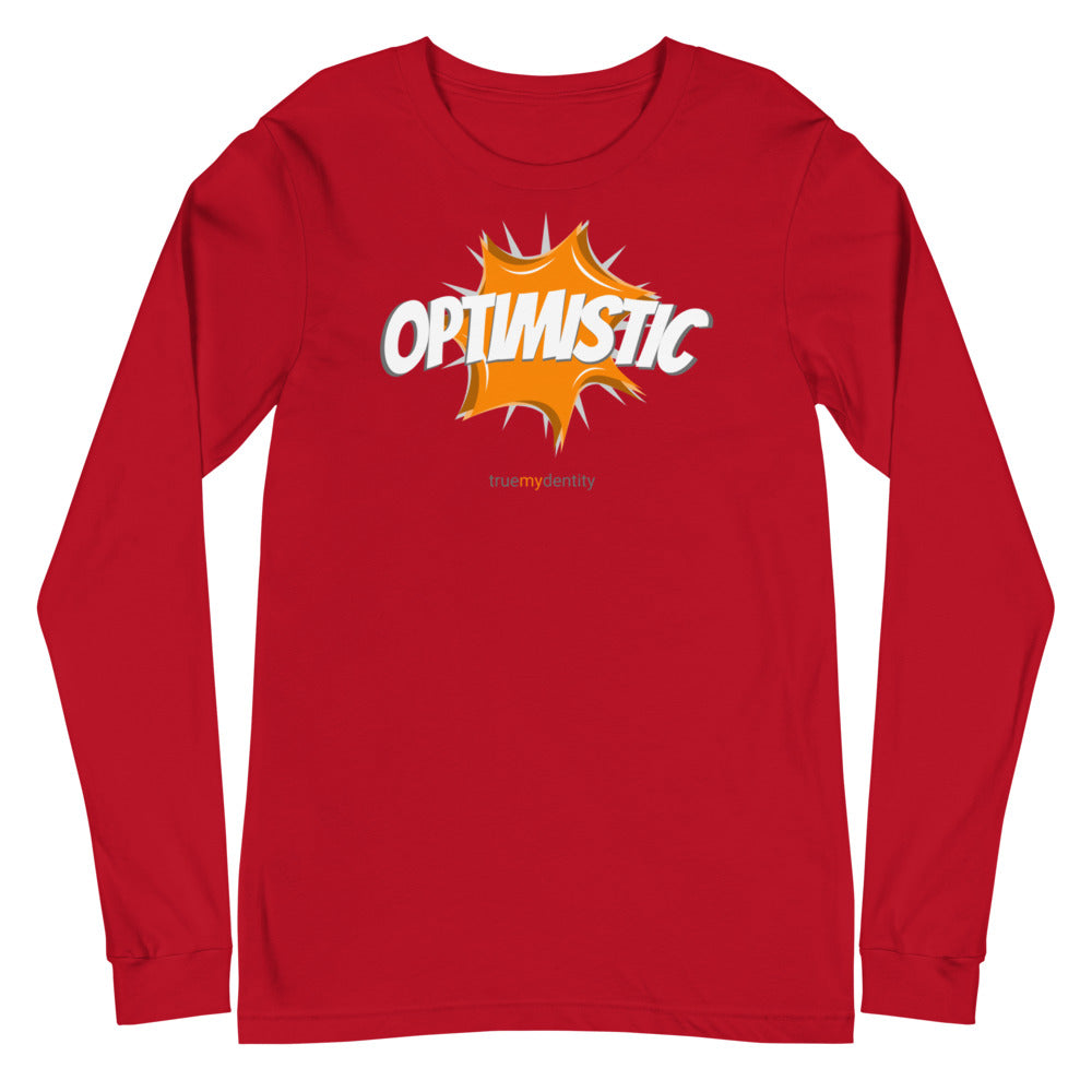 OPTIMISTIC Long Sleeve Shirt Action Design | Unisex