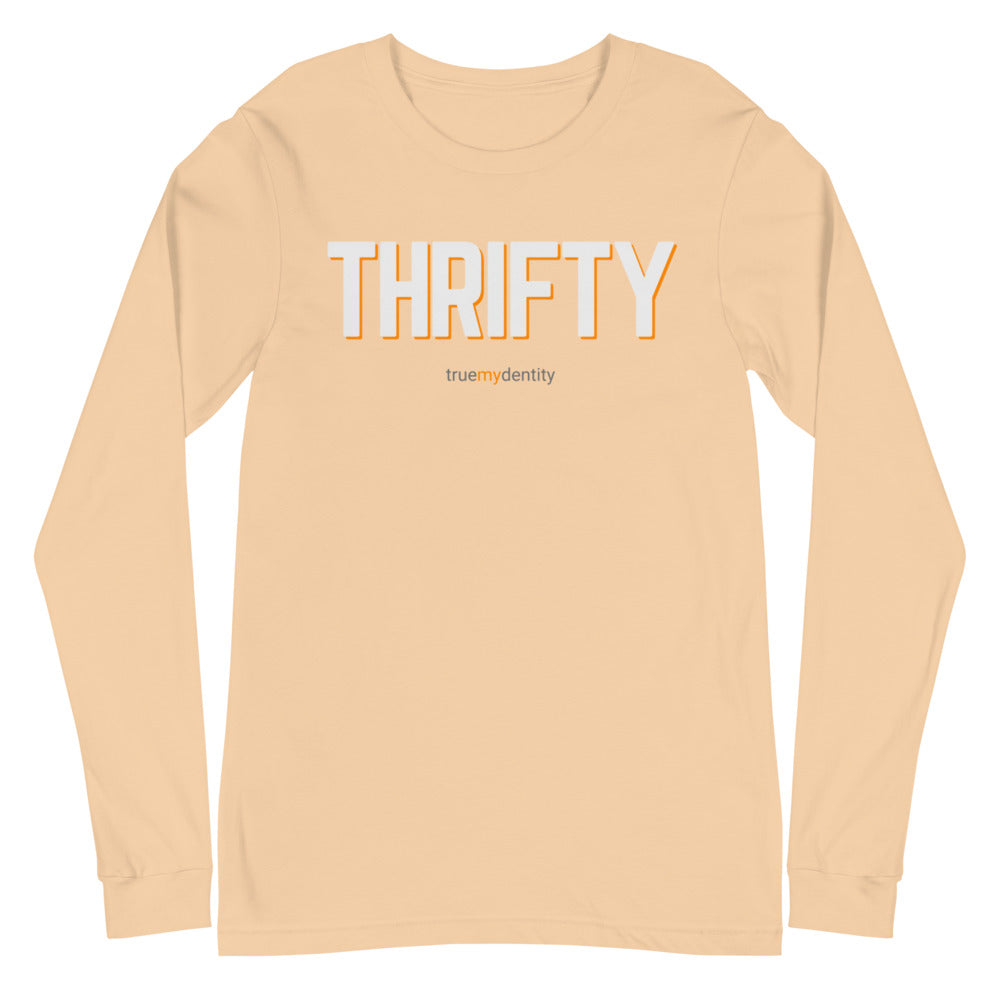 THRIFTY Long Sleeve Shirt Bold Design | Unisex