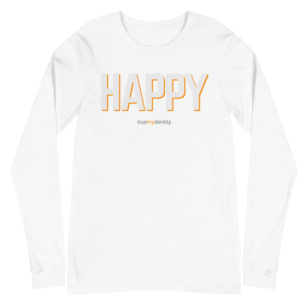 HAPPY Long Sleeve Shirt Bold Design | Unisex