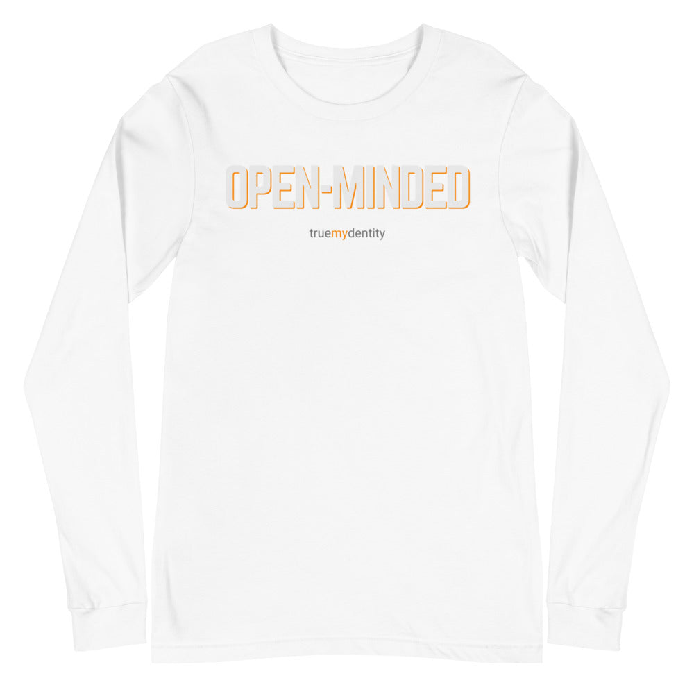 OPEN-MINDED Long Sleeve Shirt Bold Design | Unisex
