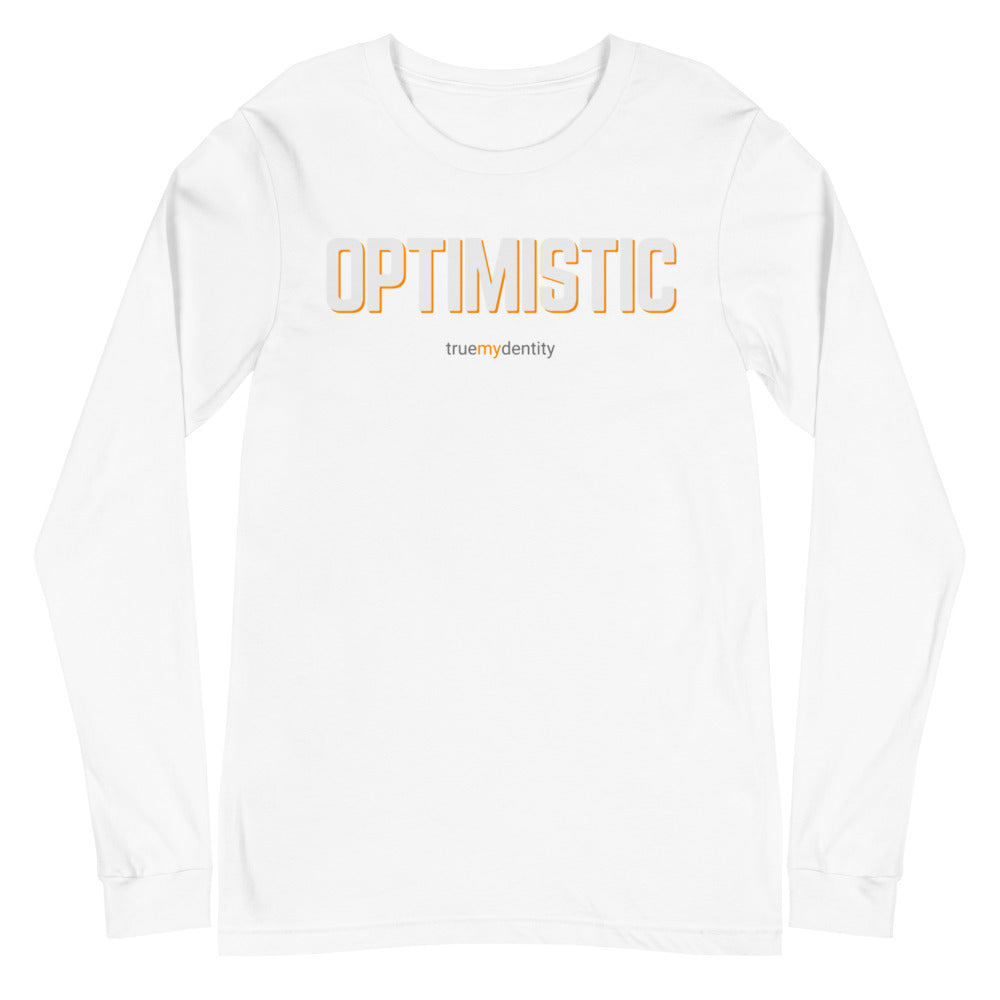 OPTIMISTIC Long Sleeve Shirt Bold Design | Unisex